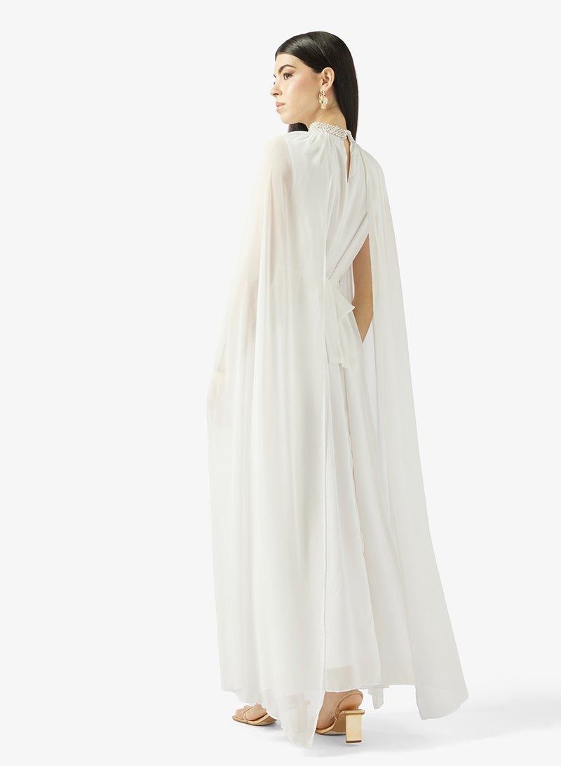 hayas closet Chiffon Cape Dress - Image 2